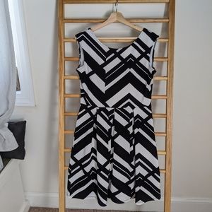 Covington Geometric Print Dress